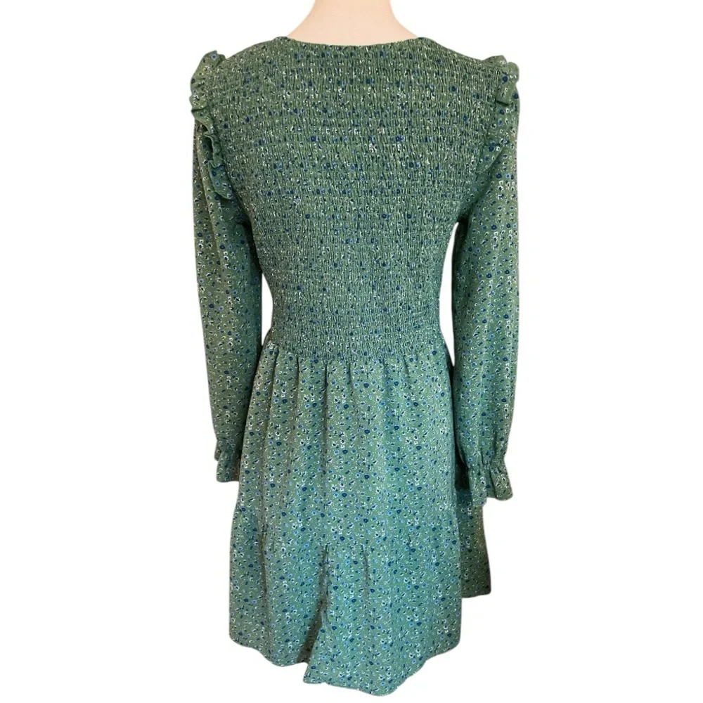 Green Boutique Floral Smocked Dress